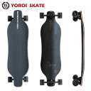 ロングスケートボード ロンスケYOROI SKATEBOARD RISING 36PW 36インチ 約91.4x25.4センチヨロイスケートボードライジン36 雷神ブラックウェーバートラックスノボ サーフィン オフトレスケボー完成品