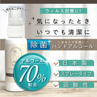 ［日本製］［アルコール70％配合］アルコール ハンドスプレー 弱酸性手指用洗浄液 エース70 60ml ( アルコール 除菌 スプレー 除菌対策 衛生用品 抗菌 消臭 消毒 手指消毒 手洗い 水不要 ハンドソープ 水がいらない 持ち運びしやすい )