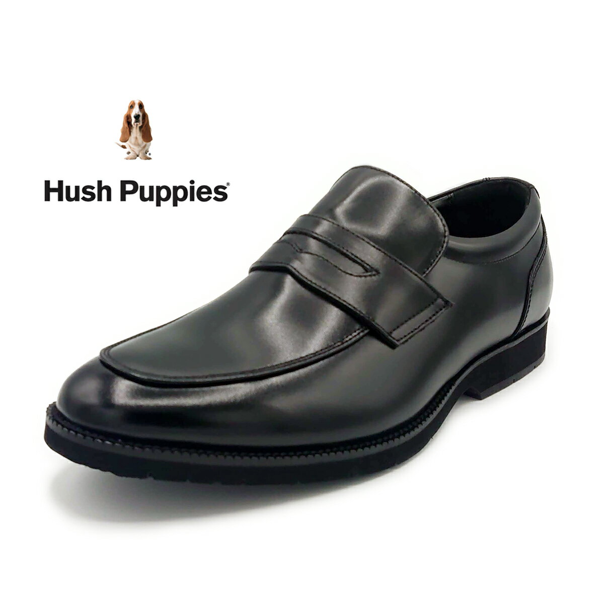 Hush Puppies ハッシュパピー メンズ ローファー ビジネスシューズ M-1682T ブラック 靴