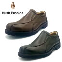 Hush Puppies ハッシュパピー メンズ ウォーキングシューズ M-5049NT 2023 リニューアル 靴 4E幅広 4e メンズシューズ カジュアル スリッポン 本革 レザー 軽量 旅行 ウォーキングシューズメンズ 歩きやすい シンプル 40代 50代 60代 メンズ靴 24cm 黒 茶色 ハッシュ パピー