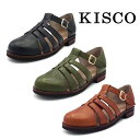 KISCO キスコ レディース グルカサンダル KS1244 靴 メッシュサンダル サンダル メッシュスリッポン 革靴 レディース靴 スリッポン カジュアルシューズ サンダル ヒール 低め レディースサンダル レザーサンダル オシャレサンダル 歩きやすい おしゃれサンダル(4)