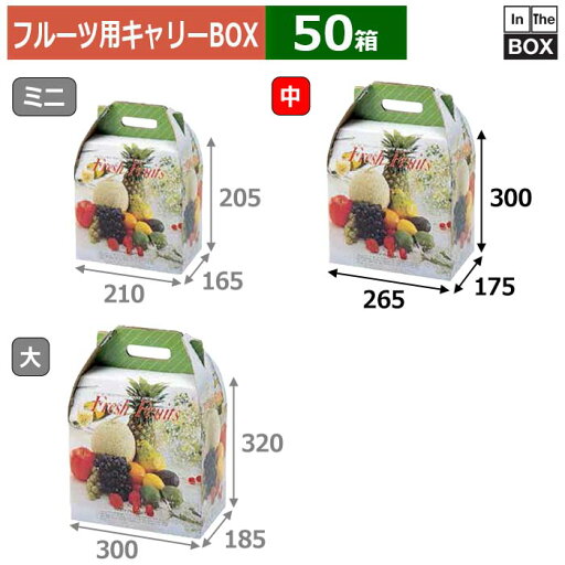 フルーツ用キャリーBOX ニューキャリー 中 265×175×300(mm) 「50箱」 フルーツ用キャリーBOX ニューキャリー 中 265×175×300(mm) 「50箱」