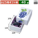 ぶどう用ギフト箱 もぎたてのぶどう 270×220×135(mm) 大粒ぶどう2房「40箱」