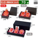 マンゴー用BOX マンゴー 1ケ入黒 140×165×120(身箱深さ70)(mm) マンゴー3L1個「70箱」