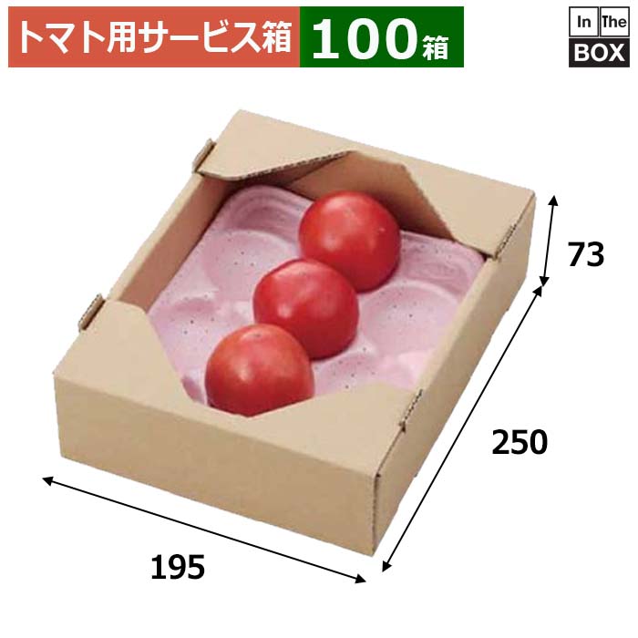 トマト用サービス箱 C5サービス トマト1K 195×250×73(mm) トマトパック1kg・1.3kg「100箱」