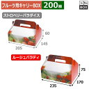 フルーツ用キャリーBOX ルージュバラディ 235×170×75(mm) 300g2パック「200箱」