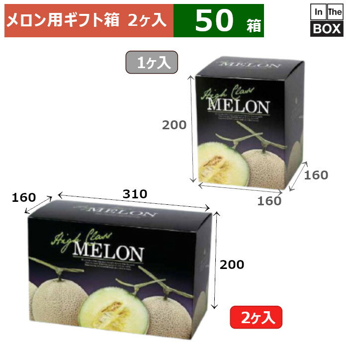 メロン用ギフト箱 グランドメロンL　2ヶ入り 310×160×200(mm) 5玉サイズ、9kgクラス2個「50箱」