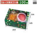 フルーツ用ギフト箱 みどりのめぐ実 2P(グリーン) 215×145×110(mm) 「100箱」