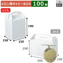 メロン用キャリーBOX 金線メロン 1ヶ入り 150×150×190(mm) 6玉8kgクラス1個「100箱」