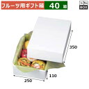 フルーツ用ギフト箱 ホワイト 4 250×350×110(mm) 桃15玉8個,りんご32玉8個「40箱」