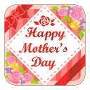 販促シール「Happy Mother's Day」 35×35mm「1冊300枚」