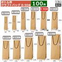 紙袋 クラフト無地 B-90φ 100×95×370(mm) 「100枚」