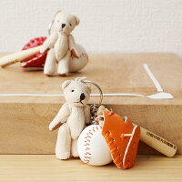 野球ベアキーホルダー野球部卒業卒団記念品名入れ刻印可かわいいくまぬいぐるみテディベアグローブバット野球ボール