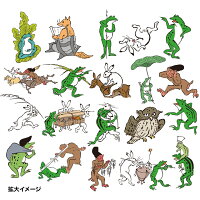 鳥獣戯画缶バッジorマグネット第1段全20種類送料無料うさぎかえるさるきつね四角いスクエア型平安から鎌倉時代の墨絵絵巻物日本最古の漫画イラストちょうじゅうぎがプレゼントプチギフト日本土産