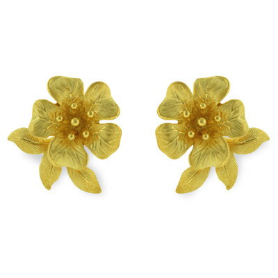 純金 ピアス ビビッドフラワー VIVID FLOWER フラワー エレガント レディース 女性 記念日 誕生日 贈り物 K24 24金 ジュエリー アクセサリー ブランド PRIMAGOLD プリマゴールド 送料無料（イヤリング変更可）