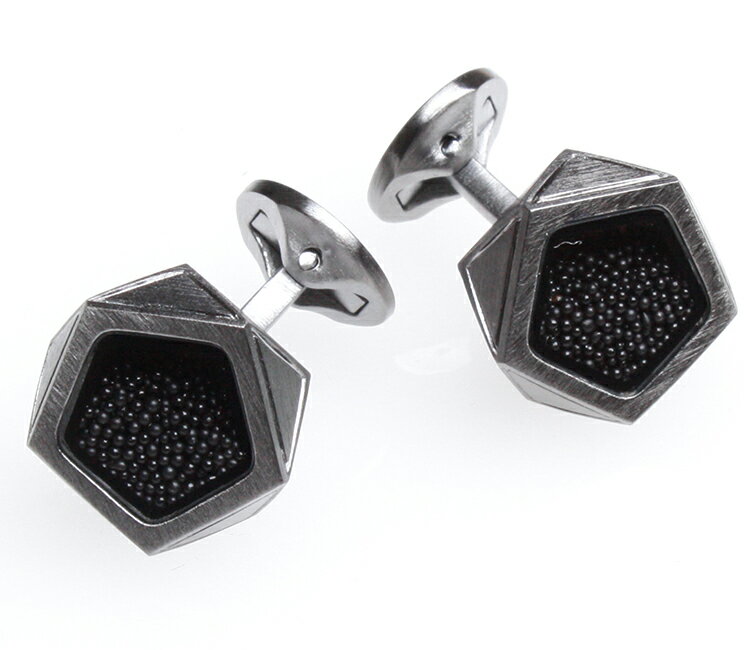 TATEOSSIAN(タテオシアン)カフリンクス 日本販売店 CF0446-Black Caviar Beads