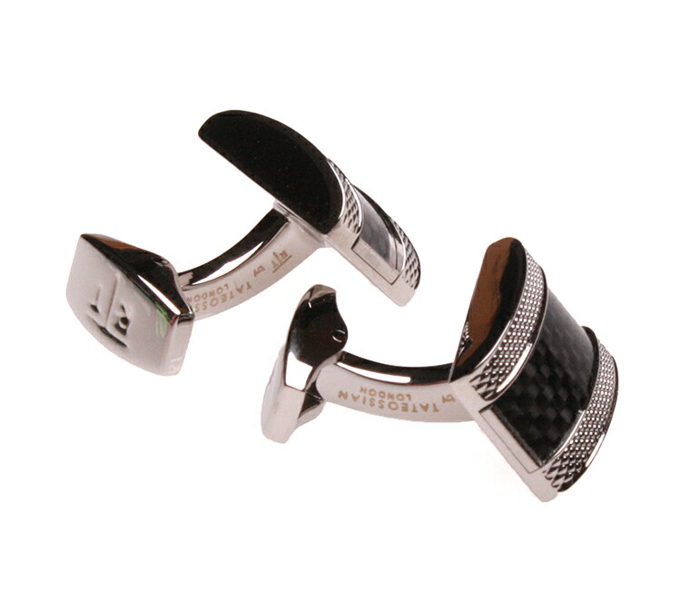 TATEOSSIAN（タテオシアン）カフリンクス　日本販売店　CL2023　Palladium & Black Carbon Fibre
