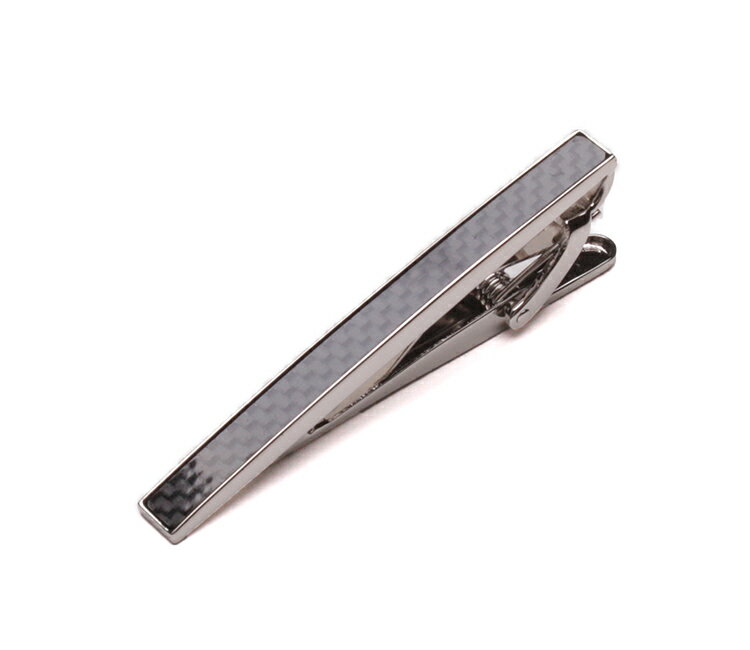 Rakuten - TATEOSSIAN（タテオシアン）タイクリップ　日本販売店　TC0338　Palladium & Black Carbon Fibre 53mm