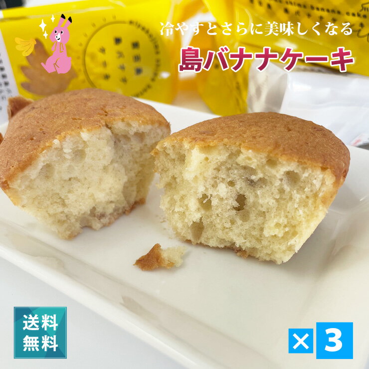 島バナナケーキ×3個セット【送料無料】 冷やすとさらに美味しい｜宮古島 お土産 名産 プレゼント