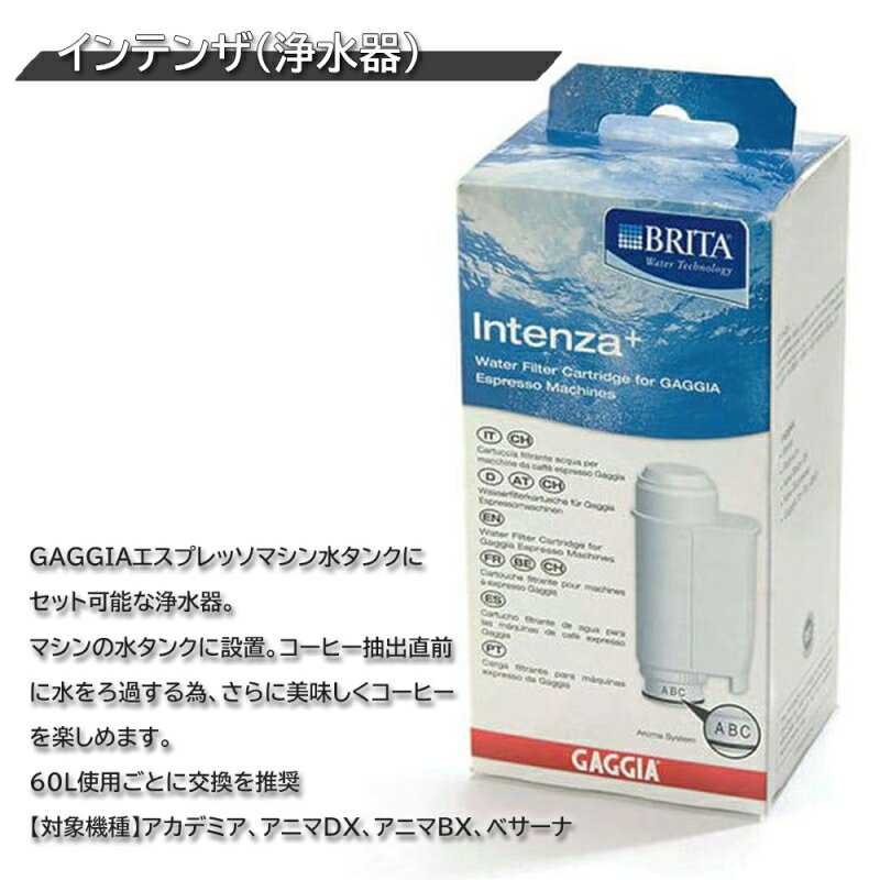 ＼ポイント5倍！8/11／ 【限定セット】GAGGIA メンテナンスセット INTENZA＋MEL-F1000＋MEL-F2000＋PARALQGB363＋700411 ガジア GAGGIA-SET エスプレッソマシン コーヒーメーカー 【送料無料】 【最強翌日配送】