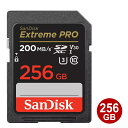 TfBXN SDXCJ[h 256GB EXTREME PRO Class10 UHS-1 U3 V30 200MB/s SDSDXXD-256G-GN4IN SanDisk SDJ[h COe[ [֑