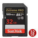 ＼楽天カードポイント5倍！4/25／サンディスク SDHC 32GB EXTREME PRO Class10 UHS-1 U3 V30 100MB/s SDSDXXO-032G-GN4IN SanDisk SDカード 海外リテール メール便送料無料