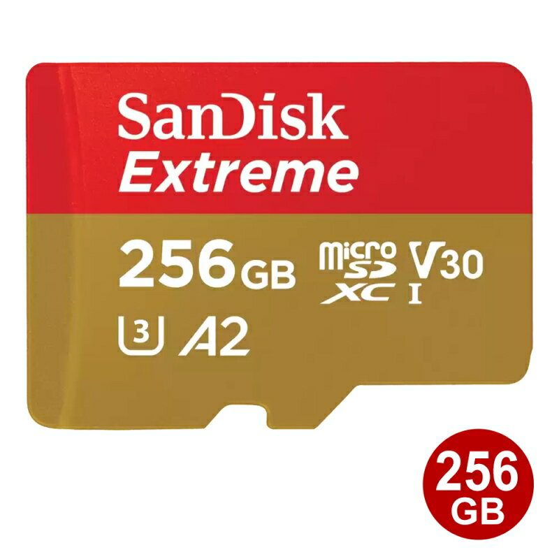 ＼ポイント5倍／サンディスク microSDXCカード 256GB EXTREME UHS-1 U3 V30 A2 190MB/s SDSQXAV-256G-GN6MN SanDisk マイクロSD microSDカード 海外リテール 