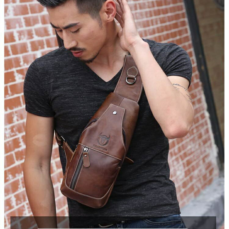 本革ボディバッグ 大容量 ボディバッグ 本革 メンズ 厚手牛革 オイルレザー アウトドア 旅行 レジャー ..