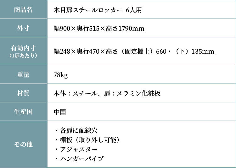 ロッカースペック表
