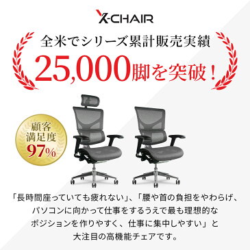 【関東送料無料】X-Chair X2| 高級 椅子 イス チェア チェアー オフィス モダン オフィスチェア オフィスチェアーメッシュ ヘッドレスト オフィス家具 デザイン 社長室 書斎 高機能 事務 機能性 在宅 シンプル パソコンチェア 長時間 疲れない テレワーク デザイナーズチェア