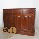 アンティーク調 レジカウンター 幅125cm 【レッドマホガニー色】カウンター レジカウンター バーカウンター 受付 待合 店舗 什器 ヨーロッパ イギリス 英...