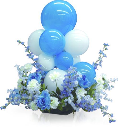デコバルーンフラワー 小 (ブルー) 1式 装飾 バルーン ディスプレイ フラワー パチンコ備品 送料無料