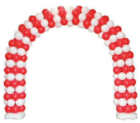 デコバルーン アーチキット 紅白 1セット 装飾 バルーン ディスプレイ アーチ パチンコ備品 送料無料