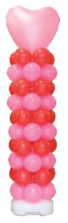 デコバルーン コラムタワーキット ハートラブ (ラージ) 1セット 装飾 バルーン ディスプレイ タワー パチンコ備品 送料無料