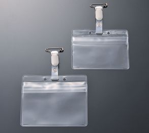 IDカードホルダー (クリップ) 小 カードサイズ93×60mm 10個 IDホルダー IDケース パスケース ビジネス 会社 パチンコ備品 送料無料