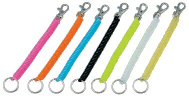 Other - カラーキーホルダー (イエロー) 10個 キーホルダー 鍵 フック リング 伸びる 携帯 携行 安全 パチンコ備品 送料無料