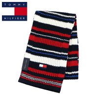 トミーヒルフィガー マフラー ラインフラッグロゴ メンズ レディース TOMMY HILFIGER CHUNKY VARIGATED STRIPE SCARF ブランド ギフト プレゼント