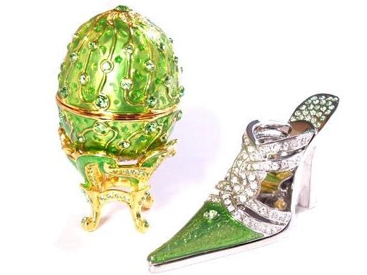 Bonne Chance ボン・シャンススワロフスキー誕生石“シューズ+エッグコレクション”8月 ペリドット