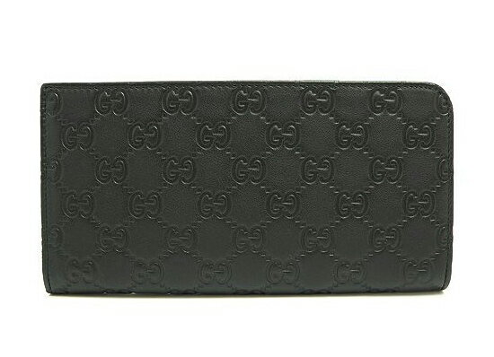 GUCCI 233153-A0V1R-1000グッチ L字ファスナー 長財布グッチシマレザーブラック×シルバー
