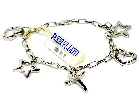 MORELLATO 8209BRACCIALE 1POINT DIAMOND HEART/STAR/CROSS MOTIFS BRACELETDIAMONDS コレクションモレラート ワンポイントダイヤモンド ハート/スター/クロスモチーフブレスレットステンレス・スティール×天然ダイヤモンド（H/Iクラス）