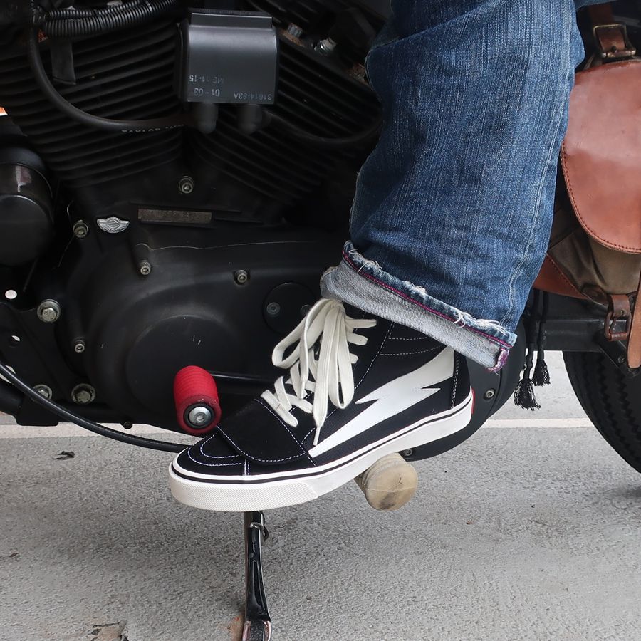 JAM'S GOLD【JGA-793】Riding Sneakers ライディングスニーカー モーターサイクルシューズ ハイカット バイク用 サイドジップ チェンジガード バイカー ハーレー アメリカン コンバース メンズ レディース ユニセックス