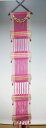 アジアン　タペストリー（壁掛け）ワイドタイプ白とピンクの縦ラインアジアン雑貨販売 2
