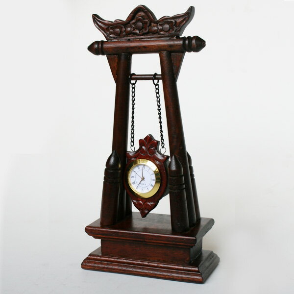 エスニック置時計（ボタン電池式）ぶらぶら揺れる時計ローマ数字時計タイプアジアン雑貨