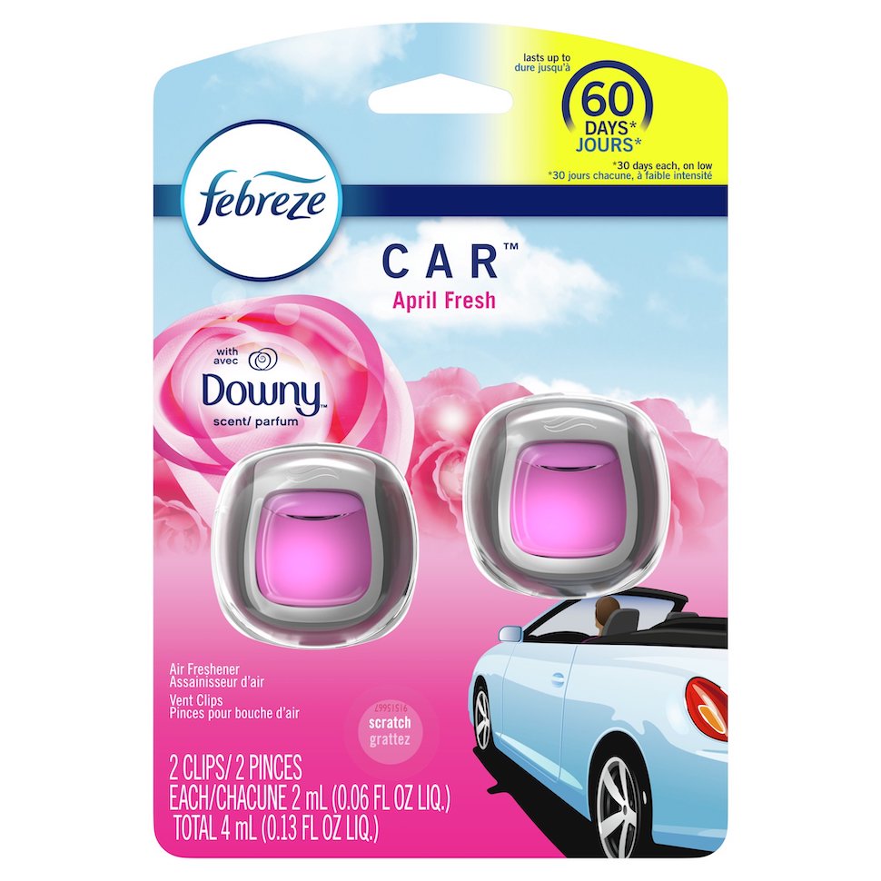 送料無料 車の芳香剤 車用 アメリカの芳香剤 エアーフレッシュナー febreze ファブリーズ Downy ダウニー エイプリルフレッシュの香り エアコン アメリカ 芳香剤 カーフレッシュナー 2個セット CAR vent clips