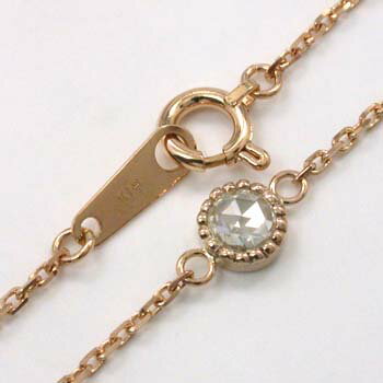 Pink Gold - 18金ピンクゴールド（K18PG）天然ローズカットダイヤブレスレット(全長18.5cm)