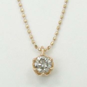 K10PG天然ダイヤ 0.23ct プチネックレ...の商品画像
