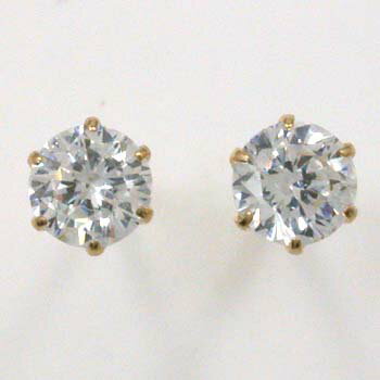 最短翌日 クーポンで大割引 18金 キュービック 4mm ピアス(シリコンキャッチ付）