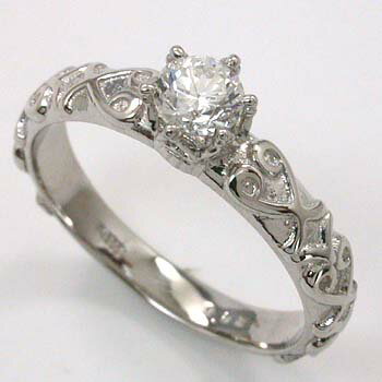 Rakuten - PT900　天然ダイヤ　0．3ct　リングtypeAA