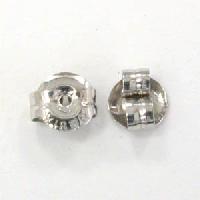 18金ホワイトゴールド(K18WG)地金 ピアスキャッチ （大）(太さ0.9mmピアス芯用）