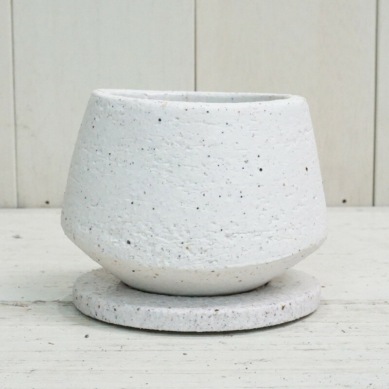 植木鉢 おしゃれ 陶器鉢 イオニアラウンド (2色)＜ 3.5号 5号 11cm 16cm 穴あり 受...